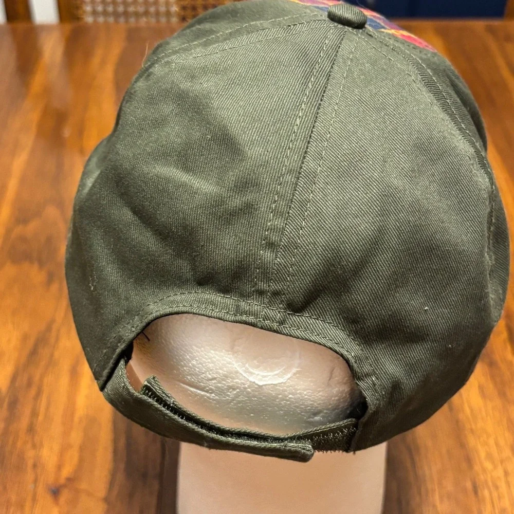Webelos Cap Olive Green Plaid Boy Scouts of America Uniform Hat MD/LG